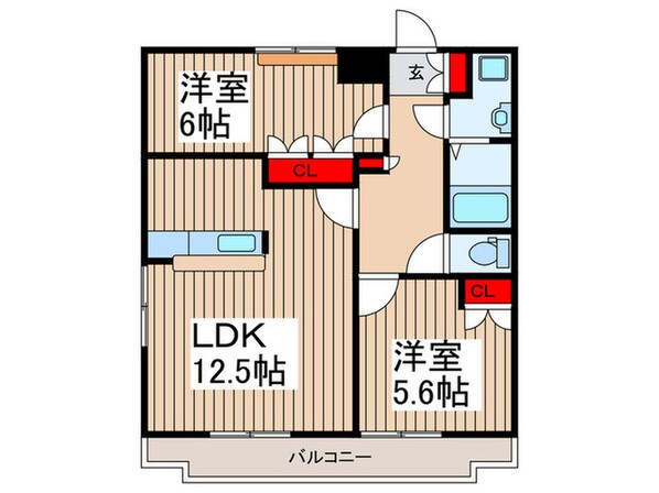 マロングラッセ・デュオの物件間取画像